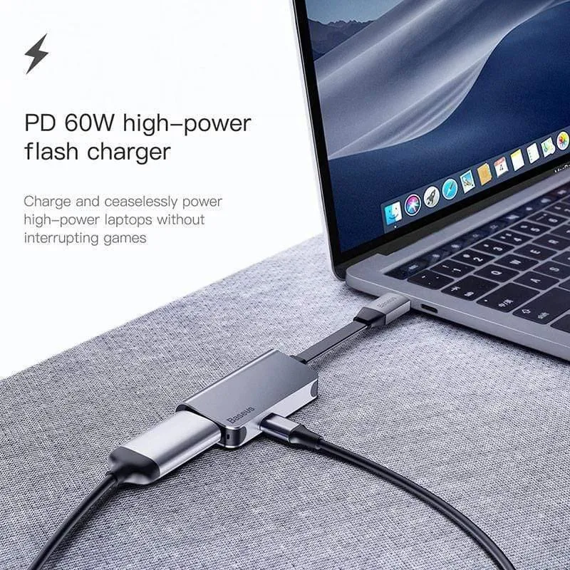 Baseus USB C HDMI-Kabel Typ C zu HDMI Splitter 4K 60Hz HDMI Adapter für Samsung S20 Huawei P40 Oneplus 7 HDMI Extender (Typ C zu HDMI 1.8 m)