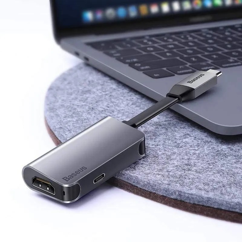 Baseus USB C HDMI-Kabel Typ C zu HDMI Splitter 4K 60Hz HDMI Adapter für Samsung S20 Huawei P40 Oneplus 7 HDMI Extender (Typ C zu HDMI 1.8 m)