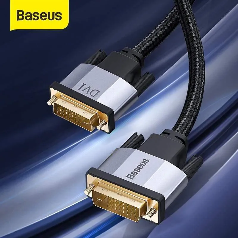 Baseus DVI-Kabel 2K DVI-D-Kabel DVI-Stecker auf DVI-Stecker für HDTV-Projektor Multimedia 24+1 DVI D Vedio Dual Link-Kabelleitung