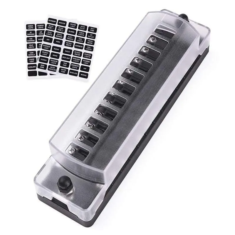 12V-32V 6-Wege 12-Wege Auto Lkw Fahrzeug Blade Fuse Block Automotive Universal Circuit Standard Terminal Sicherung Box Halter