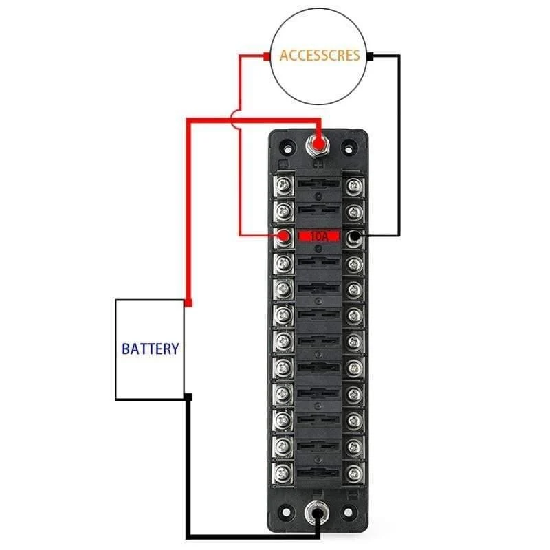 12V-32V 6-Wege 12-Wege Auto Lkw Fahrzeug Blade Fuse Block Automotive Universal Circuit Standard Terminal Sicherung Box Halter