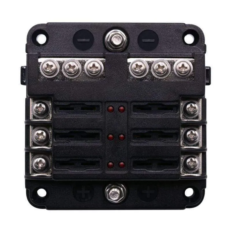 6-Wege-Blade-Sicherungshalter-Box-Block-Gehäuse für 32-V-Auto-LKW-Boot-Marine-Bus-Automotive