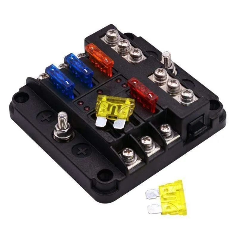 6-Wege-Blade-Sicherungshalter-Box-Block-Gehäuse für 32-V-Auto-LKW-Boot-Marine-Bus-Automotive
