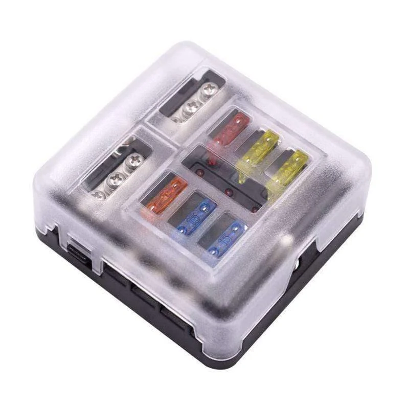 6-Wege-Blade-Sicherungshalter-Box-Block-Gehäuse für 32-V-Auto-LKW-Boot-Marine-Bus-Automotive