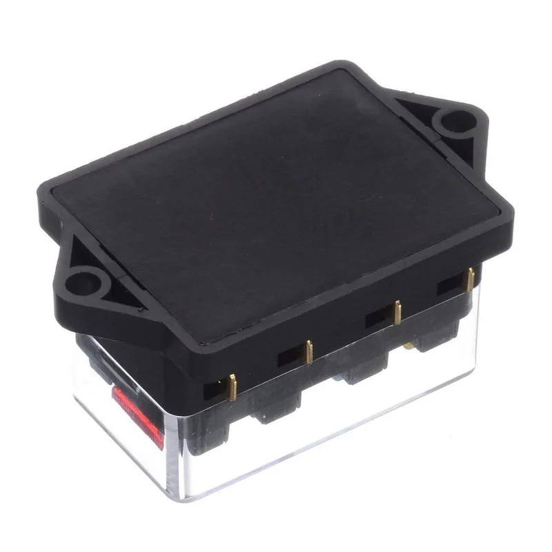 1 Stück 4-Wege-Sicherungskasten DC 12 V 24 V 40 A Schaltung Autoanhänger Auto Blade Fuse Box Blockhalter ATC ATO Sicherungshalter mit 4 Sicherungen