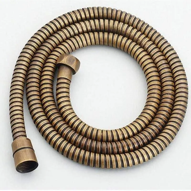 Duschschlauch 150cm Duschrohr aus Edelstahl Flexibler Gold-Badschlauch Sanitär Chrom ORB