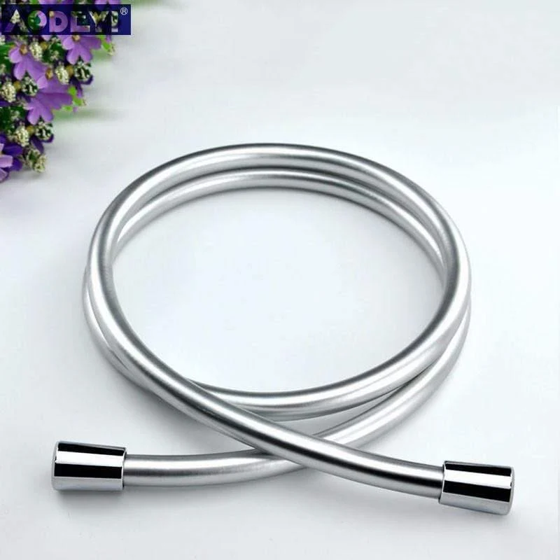 PVC-Hochdruck-Brauseschlauch aus glattem PVC in Silber und Schwarz für Bad, Handbrause, flexibler Duschschlauch, kostenloser Versand 11-088