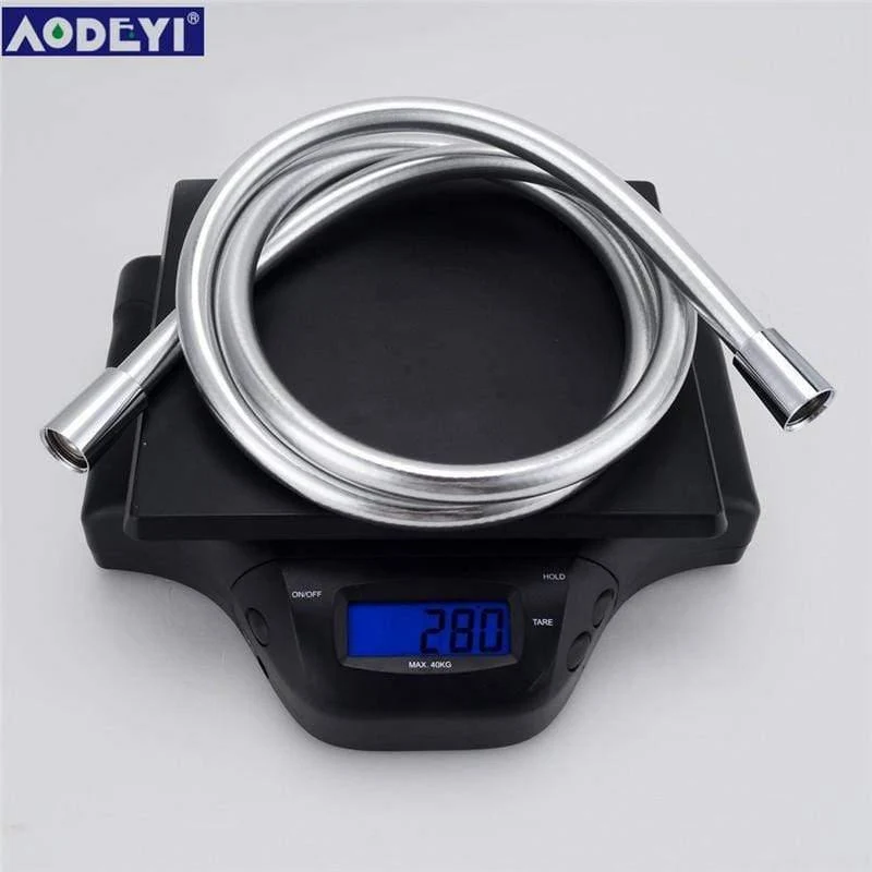 PVC-Hochdruck-Brauseschlauch aus glattem PVC in Silber und Schwarz für Bad, Handbrause, flexibler Duschschlauch, kostenloser Versand 11-088