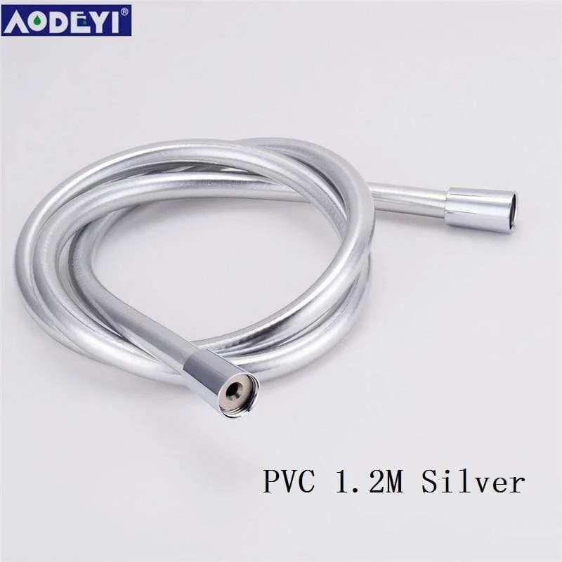 PVC-Hochdruck-Brauseschlauch aus glattem PVC in Silber und Schwarz für Bad, Handbrause, flexibler Duschschlauch, kostenloser Versand 11-088