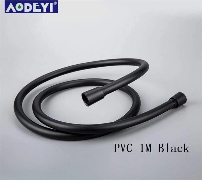PVC-Hochdruck-Brauseschlauch aus glattem PVC in Silber und Schwarz für Bad, Handbrause, flexibler Duschschlauch, kostenloser Versand 11-088