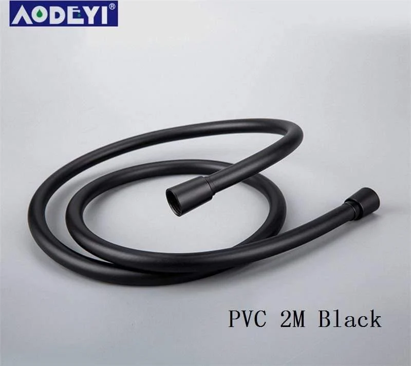 PVC-Hochdruck-Brauseschlauch aus glattem PVC in Silber und Schwarz für Bad, Handbrause, flexibler Duschschlauch, kostenloser Versand 11-088