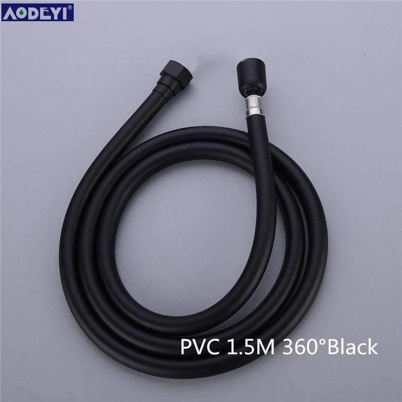 PVC-Hochdruck-Brauseschlauch aus glattem PVC in Silber und Schwarz für Bad, Handbrause, flexibler Duschschlauch, kostenloser Versand 11-088
