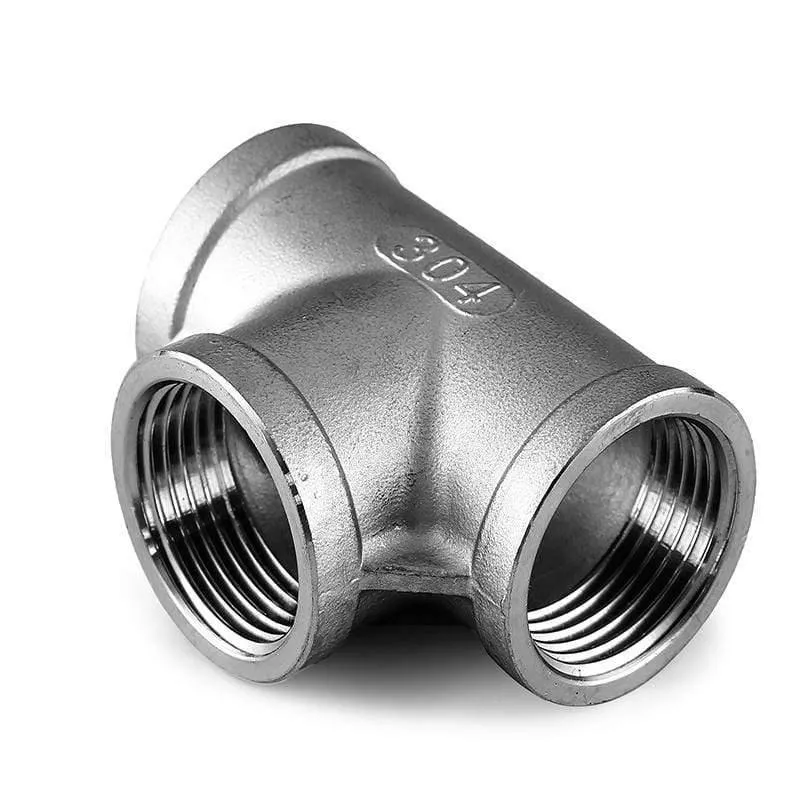 1/4 bis 3/4 Zoll SS304 Edelstahl-Gewindebogen-Kreuznippel-Rohrstopfen-T-Stück-Kappen-Endrohr-Fitting-Nippel