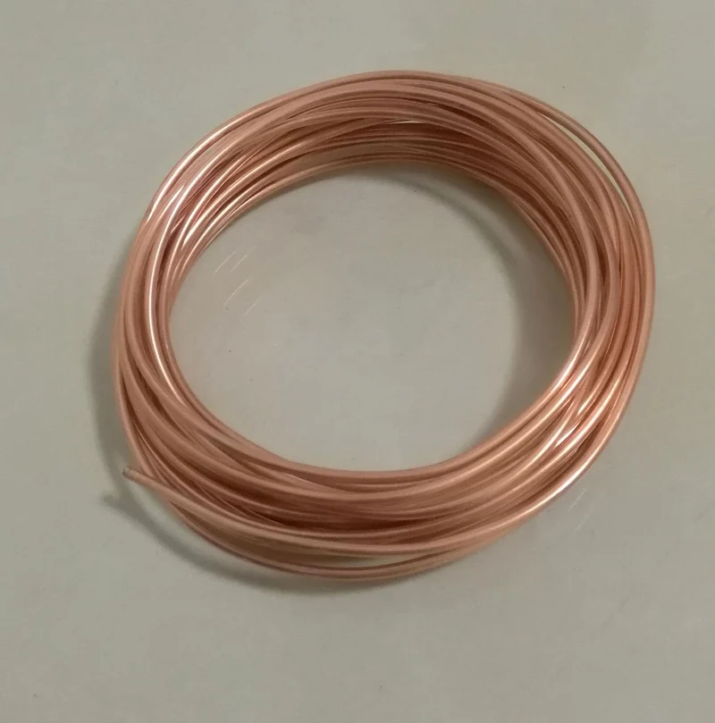 Außendurchmesser ca. 3 mm, weicher Zustand Klimaanlage Kühlschrank Reparatur Kupferrohr DIY Material, Länge ca. 5 Meter
