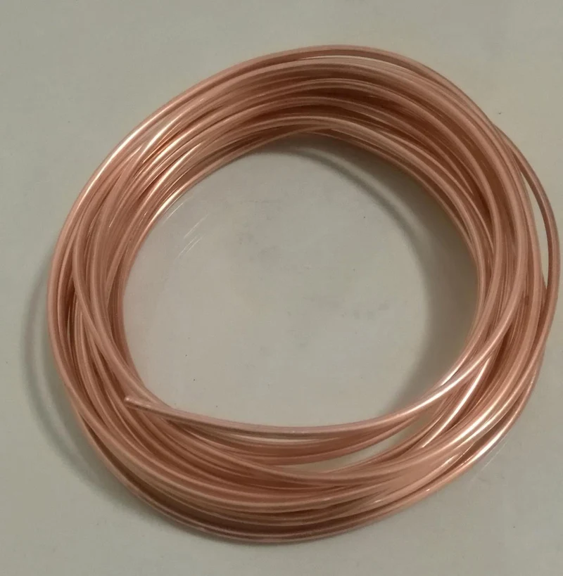 Außendurchmesser ca. 3 mm, weicher Zustand Klimaanlage Kühlschrank Reparatur Kupferrohr DIY Material, Länge ca. 5 Meter