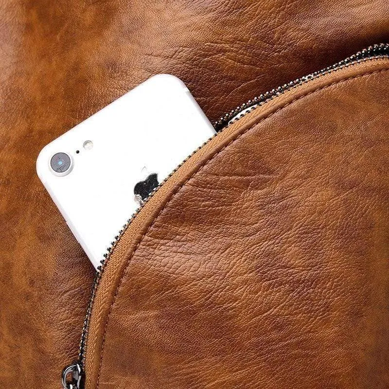 Damen Umhängetasche Mode Damenhandtaschen Retro Leder Große Kapazität Einkaufstasche Casual