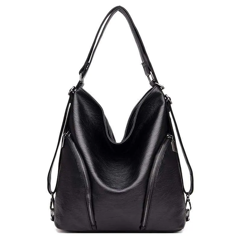 Damen Umhängetasche Mode Damenhandtaschen Retro Leder Große Kapazität Einkaufstasche Casual