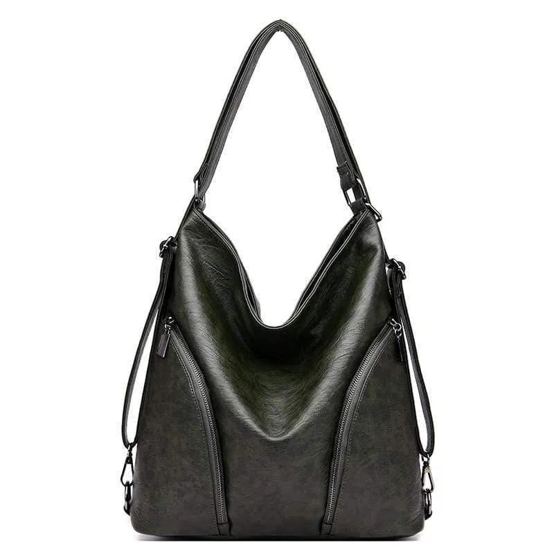 Damen Umhängetasche Mode Damenhandtaschen Retro Leder Große Kapazität Einkaufstasche Casual