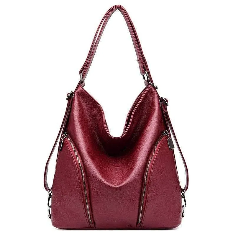 Damen Umhängetasche Mode Damenhandtaschen Retro Leder Große Kapazität Einkaufstasche Casual
