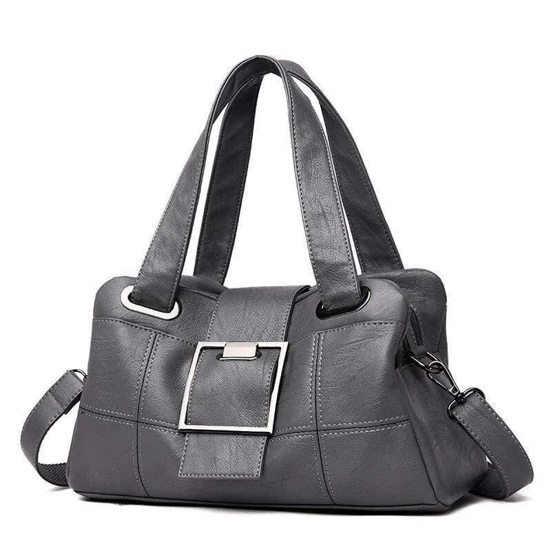 Vintage Plaid Damen Leder Handtaschen Weiches Leder Weibliche Umhängetaschen Designer Damen