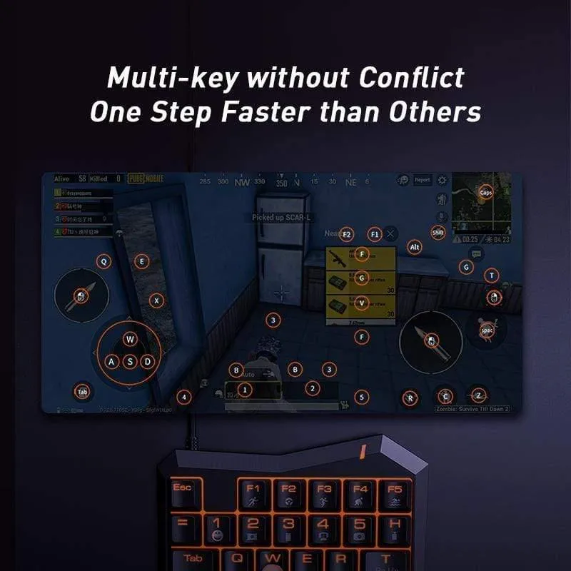 Baseus Keyboard Mouse Handy-Spieladapter Gamepad Controller Converter Mobile Game Transfer Station für Android & iOS