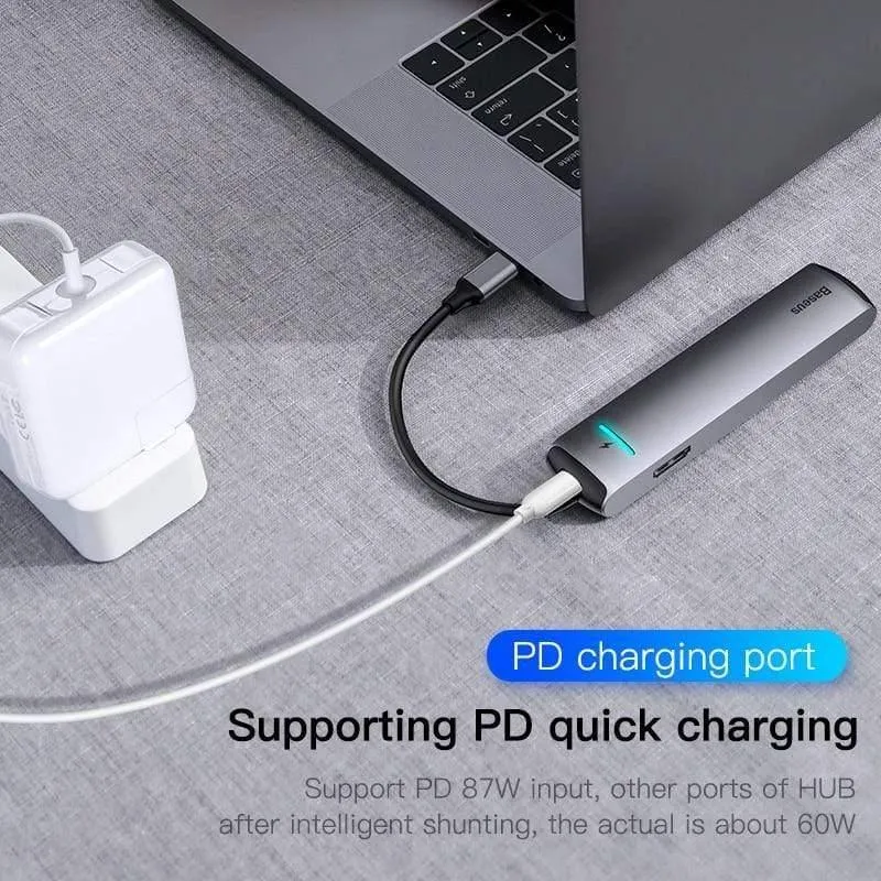 Baseus USB C HUB USB zu Multi HDMI USB 3.0 RJ45 Carder Reader OTG Adapter USB Splitter für MacBook Pro Air USB Dock Typ C HUB