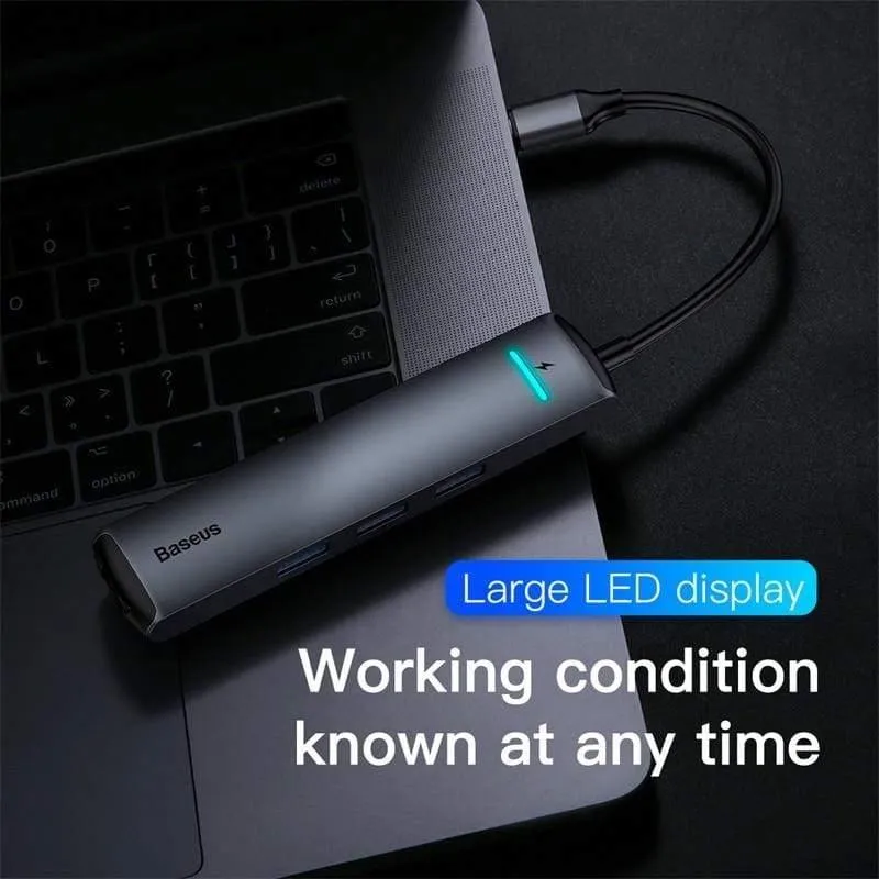 Baseus USB C HUB USB zu Multi HDMI USB 3.0 RJ45 Carder Reader OTG Adapter USB Splitter für MacBook Pro Air USB Dock Typ C HUB
