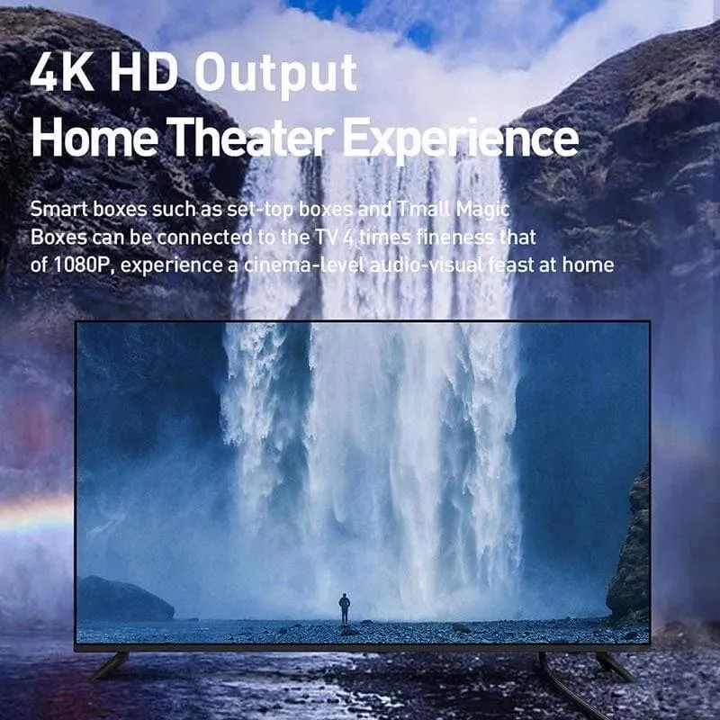 Baseus HDMI-Kabel 4K 60 Hz HDMI-auf-HDMI-2.0-Verlängerungs-Splitterkabel für TV-Switch-Projektor-Laptop-Büro-Videokabel HDMI