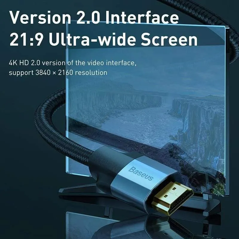 Baseus HDMI-Kabel 4K 60 Hz HDMI-auf-HDMI-2.0-Verlängerungs-Splitterkabel für TV-Switch-Projektor-Laptop-Büro-Videokabel HDMI