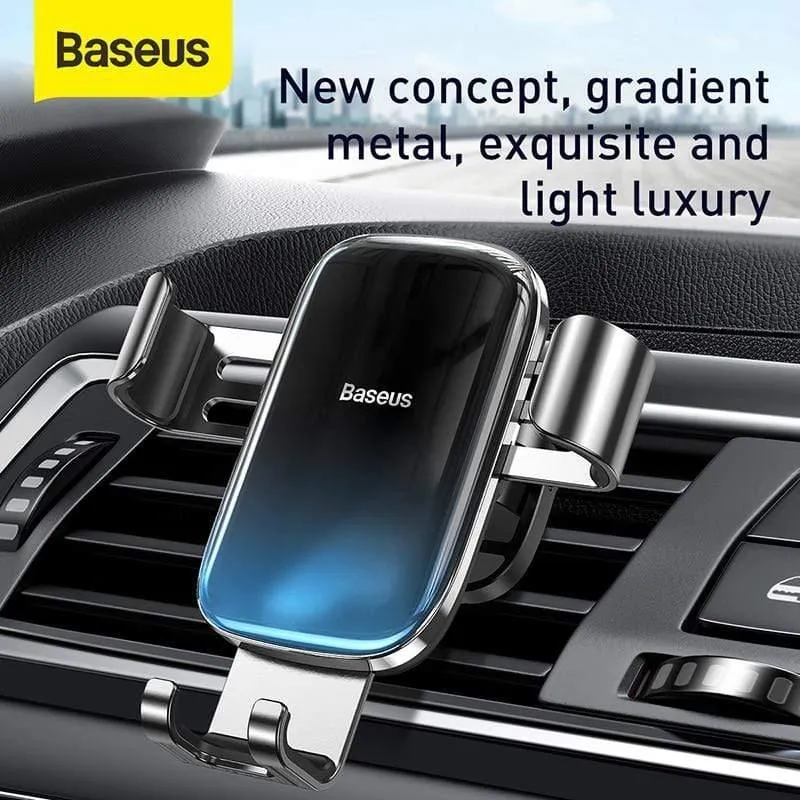 Baseus Alloy Car Phone Holder Universeller Handyhalter im Auto, Lüftungsschlitz-Halterung, Clip-Ständer für Smartphone, Schwerkrafthalterung