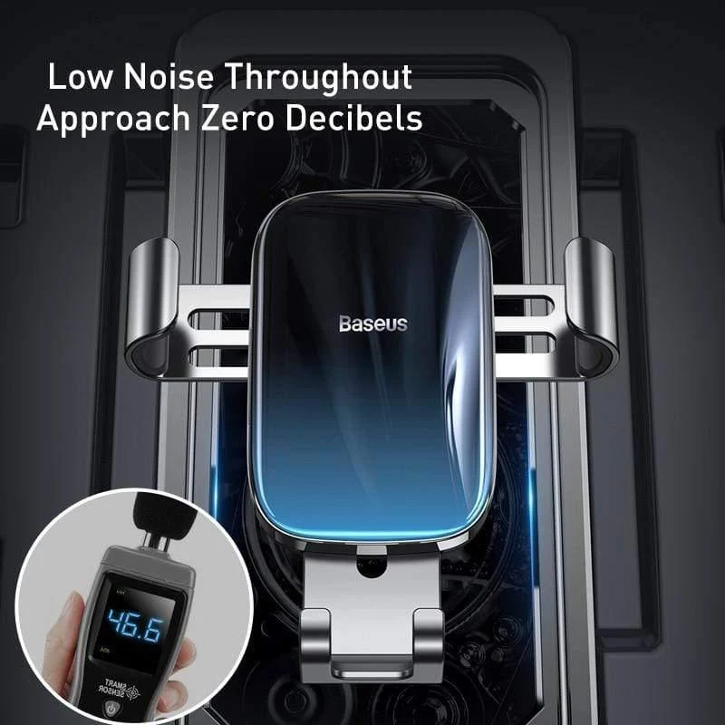 Baseus Alloy Car Phone Holder Universeller Handyhalter im Auto, Lüftungsschlitz-Halterung, Clip-Ständer für Smartphone, Schwerkrafthalterung