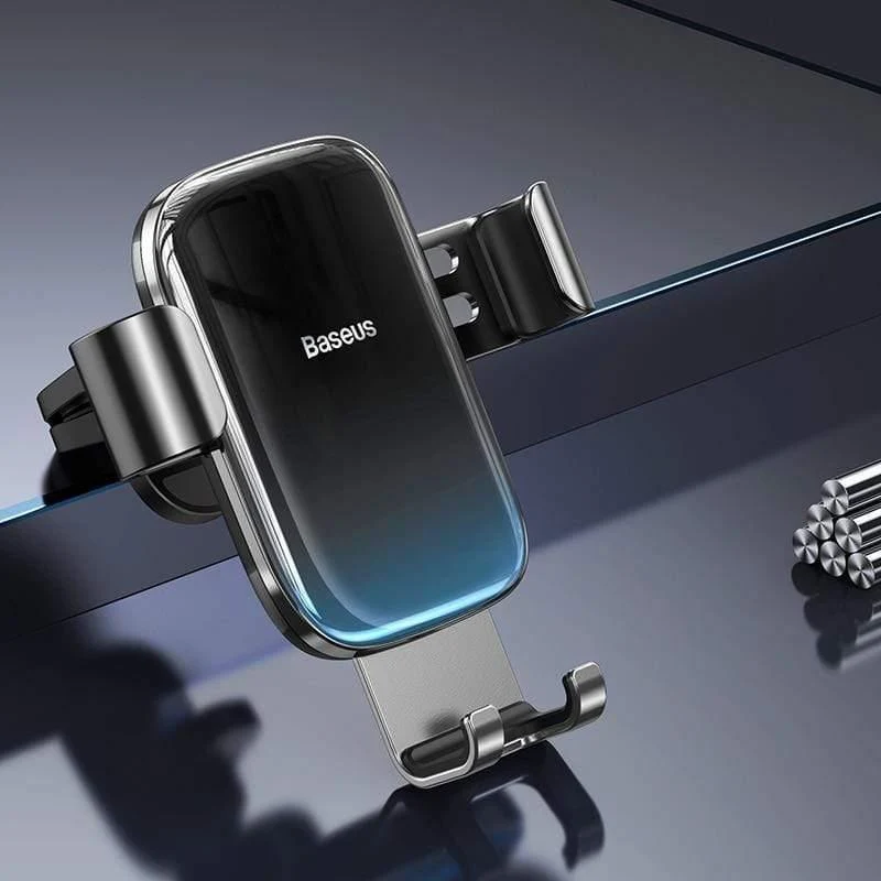 Baseus Alloy Car Phone Holder Universeller Handyhalter im Auto, Lüftungsschlitz-Halterung, Clip-Ständer für Smartphone, Schwerkrafthalterung