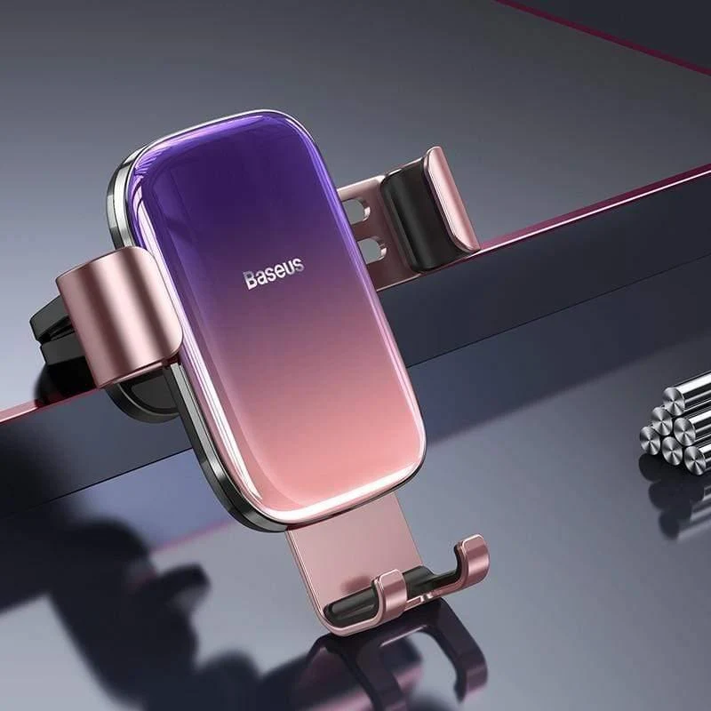 Baseus Alloy Car Phone Holder Universeller Handyhalter im Auto, Lüftungsschlitz-Halterung, Clip-Ständer für Smartphone, Schwerkrafthalterung