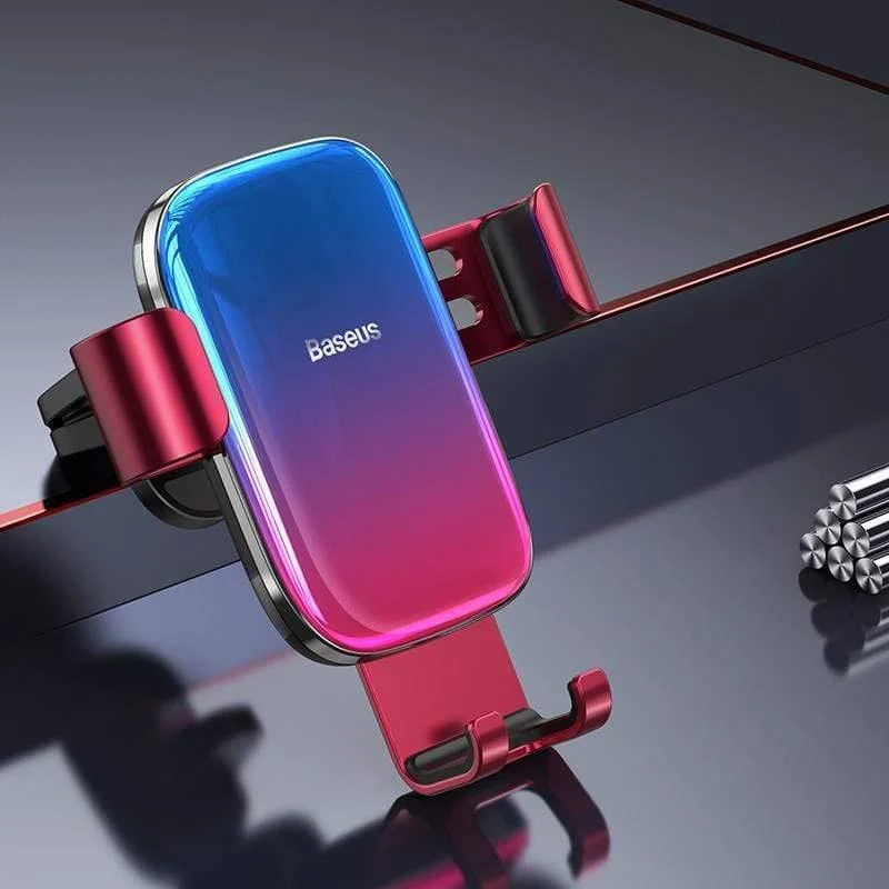Baseus Alloy Car Phone Holder Universeller Handyhalter im Auto, Lüftungsschlitz-Halterung, Clip-Ständer für Smartphone, Schwerkrafthalterung