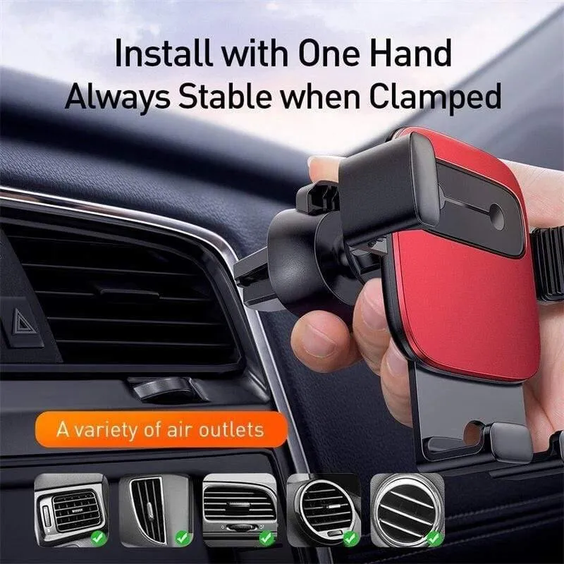 Baseus Autohalter für Telefon Schwerkraft Handy Ständer Halter in Auto Lüftungshalterung für iPhone Samsung Auto Telefonhalter