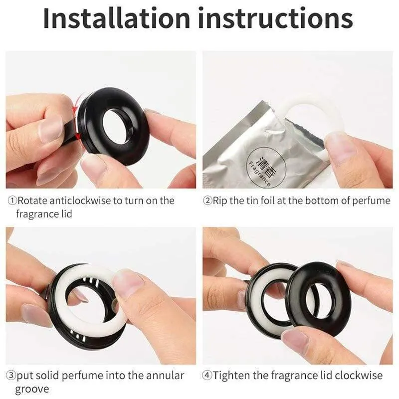 Baseus Auto Lufterfrischer Auto Outlet Parfüm Diffusor Auto Klimaanlage Clip Solid Parfüm Auto Interieur Zubehör (schwarz)