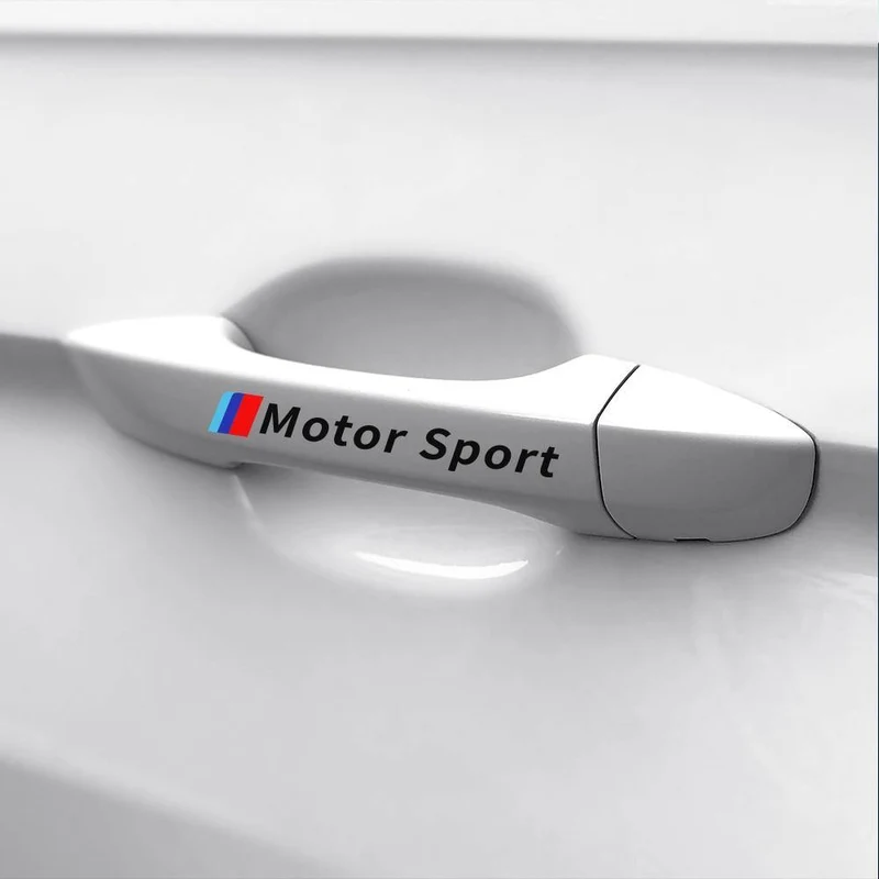 4PCS Autotürgriff Aufkleber Für BMW E90 E60 E46 E39 E87 E36 E92 E91 E34 F30 E10 F20 F30 G30 X1 X3 X5 X6 Auto-Tuning-Zubehör