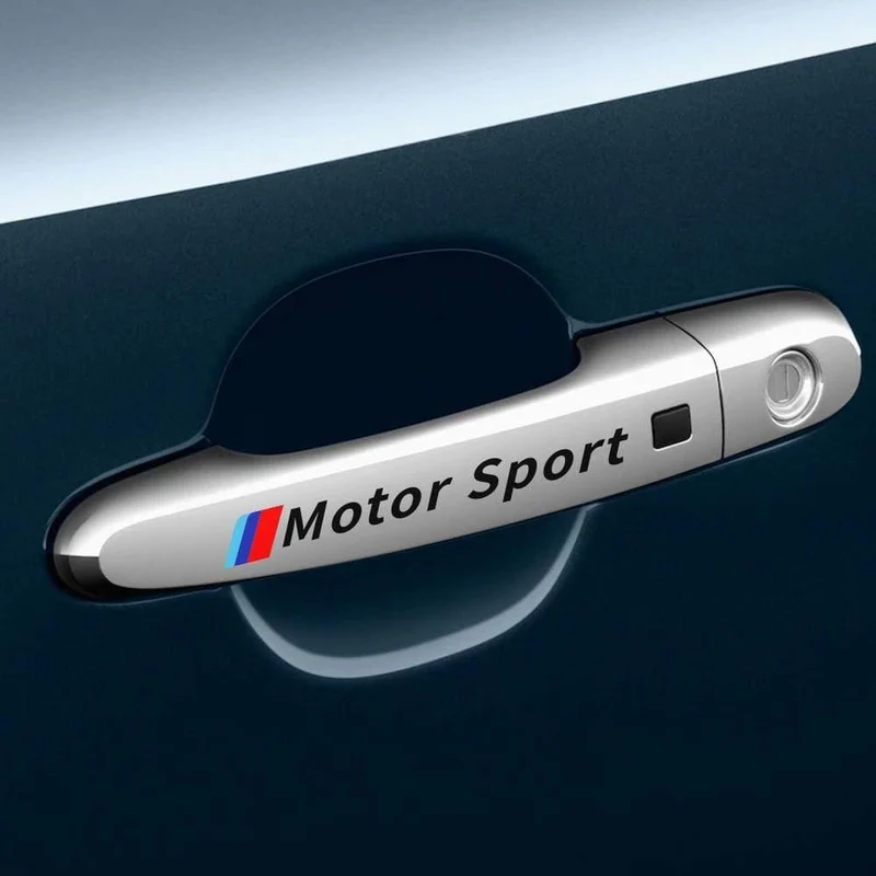 4PCS Autotürgriff Aufkleber Für BMW E90 E60 E46 E39 E87 E36 E92 E91 E34 F30 E10 F20 F30 G30 X1 X3 X5 X6 Auto-Tuning-Zubehör