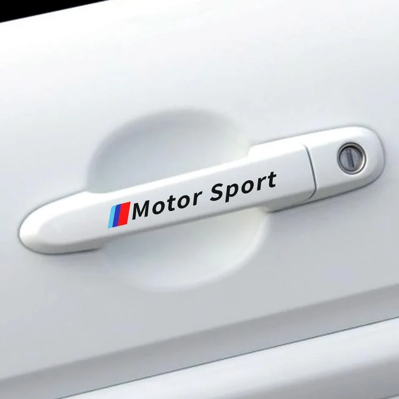 4PCS Autotürgriff Aufkleber Für BMW E90 E60 E46 E39 E87 E36 E92 E91 E34 F30 E10 F20 F30 G30 X1 X3 X5 X6 Auto-Tuning-Zubehör