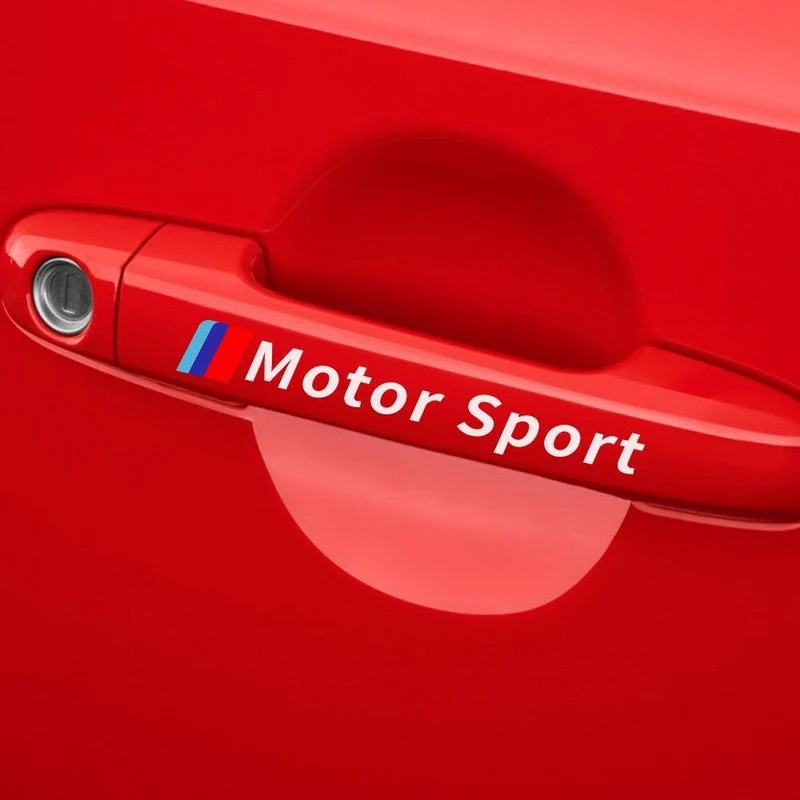 4PCS Autotürgriff Aufkleber Für BMW E90 E60 E46 E39 E87 E36 E92 E91 E34 F30 E10 F20 F30 G30 X1 X3 X5 X6 Auto-Tuning-Zubehör