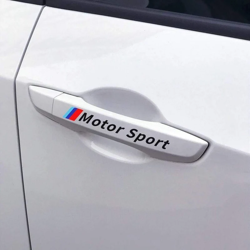 4PCS Autotürgriff Aufkleber Für BMW E90 E60 E46 E39 E87 E36 E92 E91 E34 F30 E10 F20 F30 G30 X1 X3 X5 X6 Auto-Tuning-Zubehör