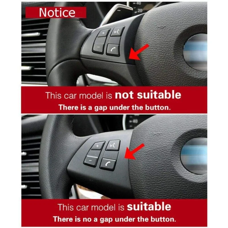 2Pcs Auto Lenkrad Taste Trim Aufkleber Für BMW X5 E70 2008-2013 Zubehör Teile Fahrzeuge Innenleisten auto Aufkleber