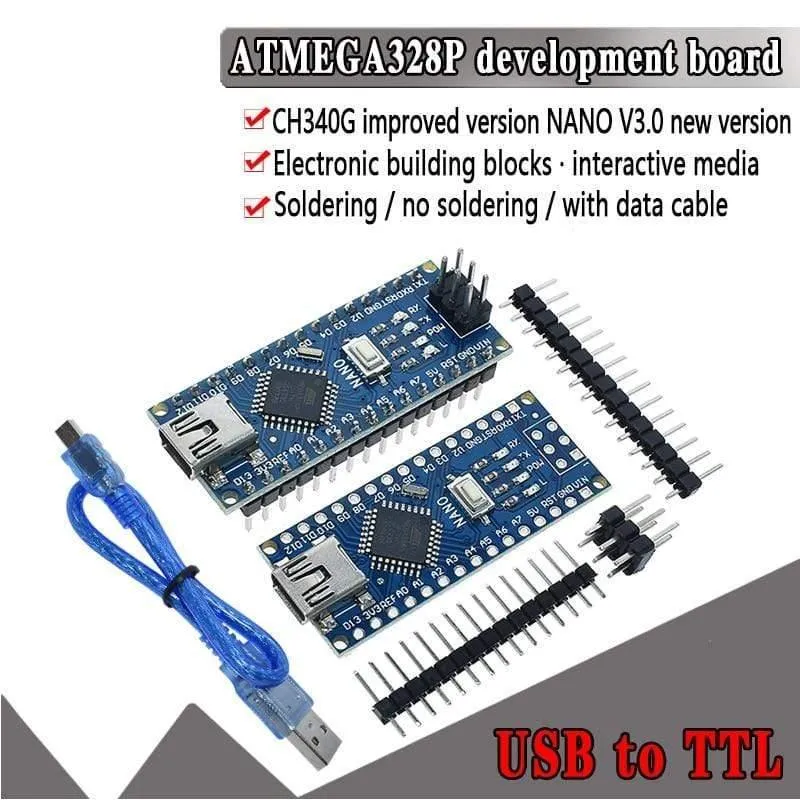 1PCS Promotion für Arduino Nano 3.0 Atmega328 Controller-kompatible Karte WAVGAT-Modul Leiterplattenentwicklungskarte ohne USB V3.0