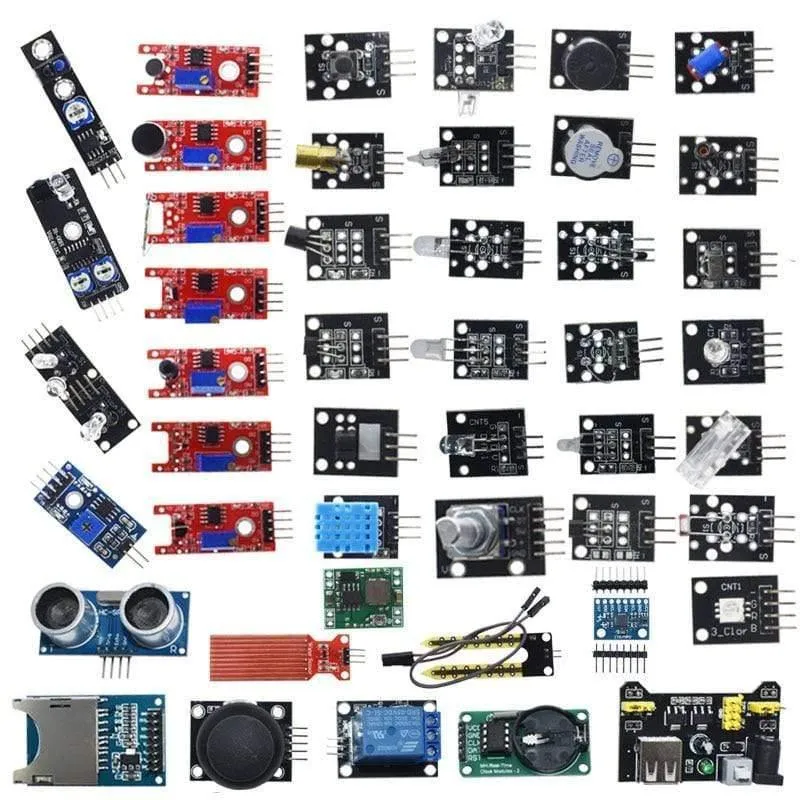 Für Arduino 45-in-1-Sensormodule Starter-Kit besser als 37-in-1-Sensor-Kit 37-in-1-Sensor-Kit UNO R3 MEGA2560