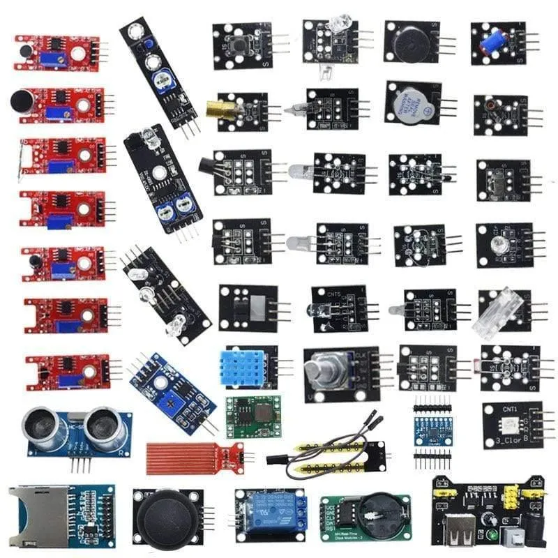 Für Arduino 45-in-1-Sensormodule Starter-Kit besser als 37-in-1-Sensor-Kit 37-in-1-Sensor-Kit UNO R3 MEGA2560