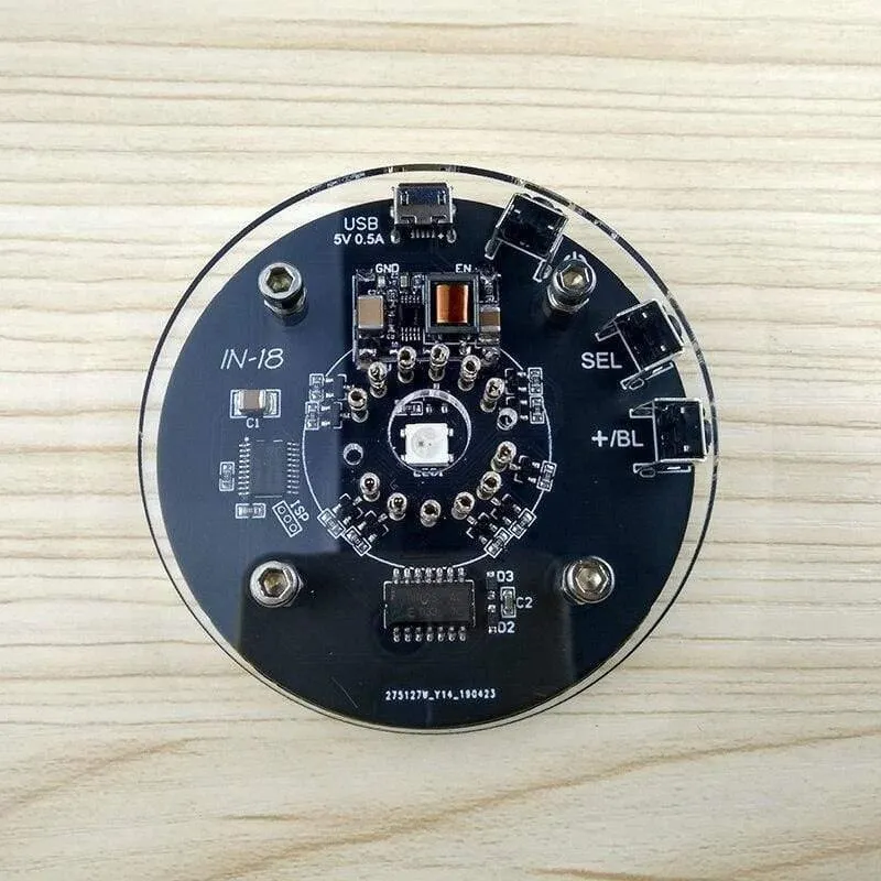 1-Bit-integrierte Glührohruhr FÜR IN-18-Uhr Glührohr-Nixie-Uhr Eingebautes Boost-Modul 5V MicroUSB