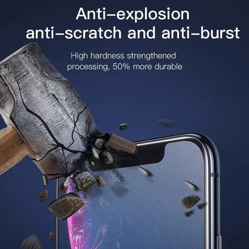 Baseus 0.3 mm gehärtetes Glas für iPhone X Xs Schutzglas für iPhone Xs Displayschutzfolie für iPhone X Xs (schwarz für iPhone X XS)