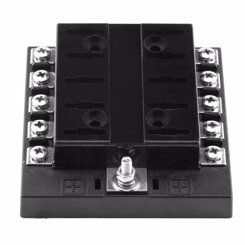 DC32V 10-Wege-Stromkreis Standard-Blade-Sicherungskasten-Blockhalter für Auto-LKW-Boot ATC ATO-Blade-Sicherungskasten
