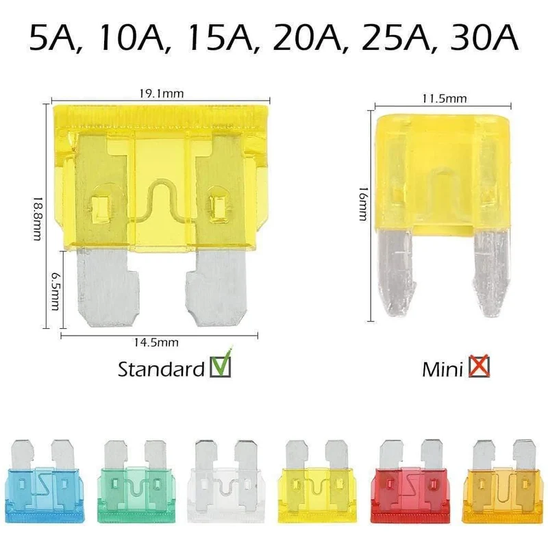 12-Wege-Sicherungskasten mit Minuspol, Halterblock für Flachsicherungen mit LED-Anzeige für Boot, Van, Auto, LKW, Marine