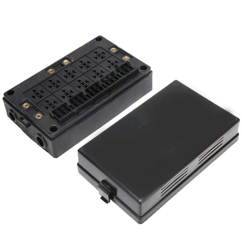 1 stücke 18 Weg Sicherung Relais Halter Für Automotive Marine 18 Way Blade Sicherungshalter + 10 Weg Relaissockel Box Block